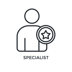 Specialist Icon Outline Style. Vector Illustration For Graphic Design