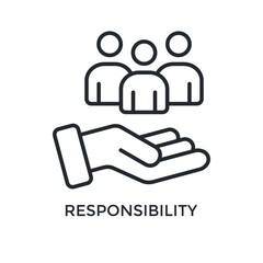 Responsibility Icon Outline Style. Vector Illustration For Graphic Design