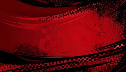Red grunge racing background with tire tracks - perfect for editorial use
