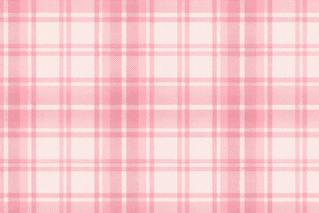 Seamless Pink Plaid Fabric Pattern – Light, Dark Pink and White Checkered Textile Background