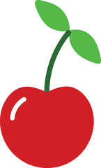 cherry fruit  vector icon on white background  .eps
