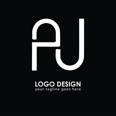PJ PJ Logo Design, Creative Minimal Letter PJ PJ Monogram