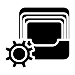 File Manager Vector Glyph Icon Design