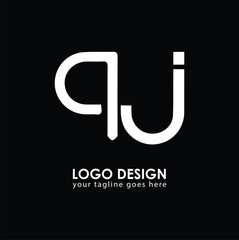 QJ QJ Logo Design, Creative Minimal Letter QJ QJ Monogram