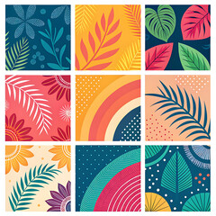Obraz premium set of colorful abstract backgrounds