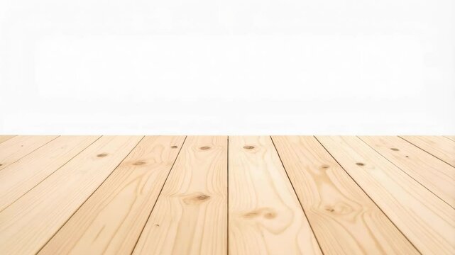 Light-colored wooden floor or surface with visible grain against a clean white background in a bright studio setting