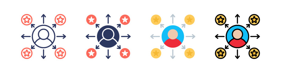 Expertise Multi Style Icon Set Vector 