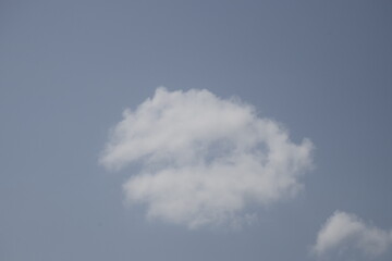 Puffy Cloud in Blue Sky