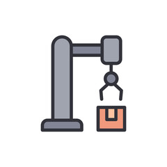 Automated Production Line Depicting Modern Manufacturing Technology