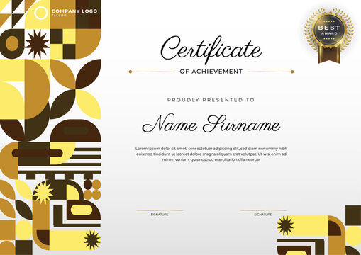 Multipurpose modern green and gold certificate template