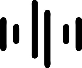 Sound Waves Icon Vector Illustration A depiction of audio frequency music technology and communication signals perfect for use in multimedia projects