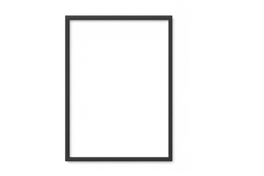 Black frame with transparent background, ideal for showcasing artwork, photos, or designs with a sleek and modern touch