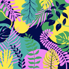 Spring flower background with beautiful. Hand drawn colourful art background design.