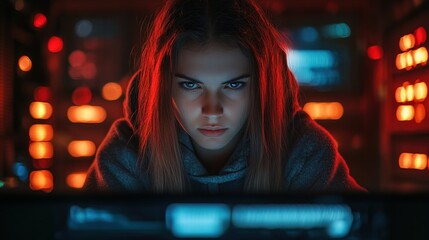 A female hacker breaking stereotypes in cybersecurity