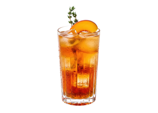 aromatic peach thyme iced tea