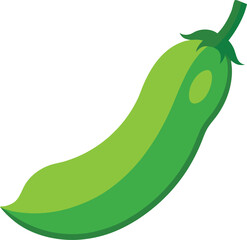 green bean pod  vector on white background  .eps