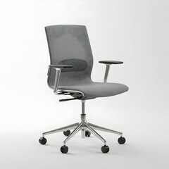 Fototapeta premium Close up view of a shiny metal adjustable wrench with a spring mechanism on a white background