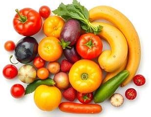 Assortment of fresh fruits and vegetables