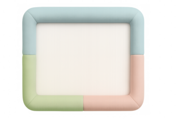 Soft-edged pastel border framing transparent background, providing clean visual space for graphic design and creative content placement