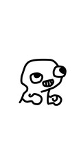 Obraz premium derp meme illustration line art hand drawn 