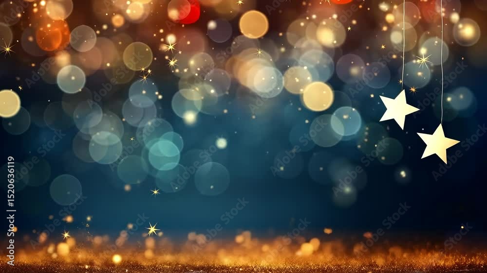 Aufkleber abstract background with colorful bokeh and holiday or festive lights.