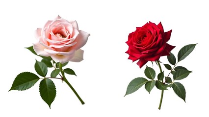 Naklejka premium pink rose isolated on white background