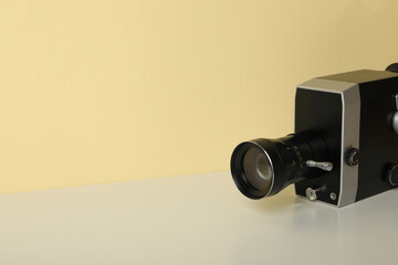 Retro camera, shooting on retro camera concept