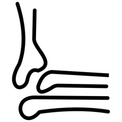 elbow line icon