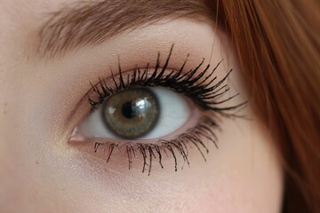 Obraz premium Define lashes using Essence Bye Bye Panda Eyes Mascara