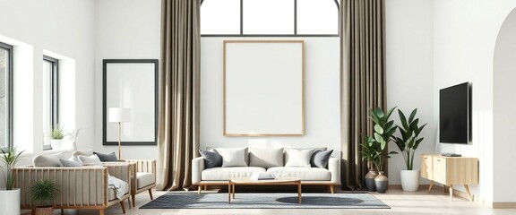 Modern minimalist living room interior design