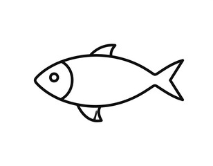 Simple line drawing of a fish (2)