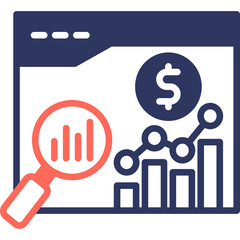 Cost Benefit Analysis mixed color icon