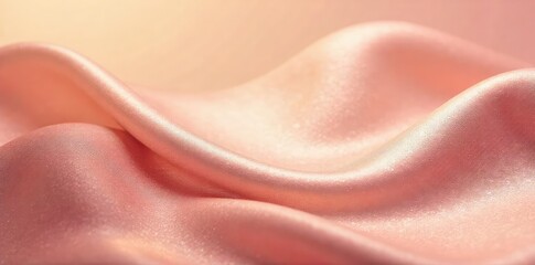 Fototapeta premium Close-up shot of a shimmering peach metallic surface, reflecting soft light with subtle textural details The color is a warm, inviting blend of peach and metallic sheen , pink, tint