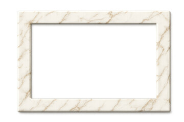 Rectangular marble frame with transparent background, perfect for showcasing artwork or photographs