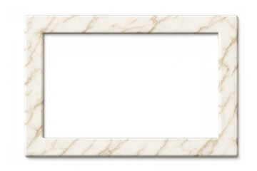 Rectangular marble frame with transparent background, perfect for showcasing artwork or photographs