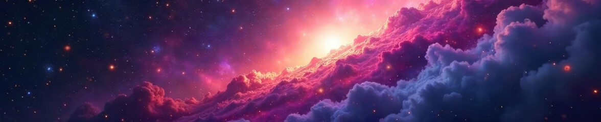 Stunning nebula in deep space, vibrant colors and cosmic dust clouds swirl Perfect for science fiction, astronomy, and space exploration projects , constellation, celestial