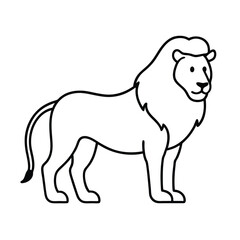 Obraz premium silhouette of a lion the king