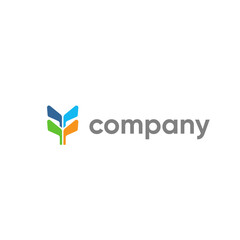 colorful golf stick logo design.tree golf simple symbol