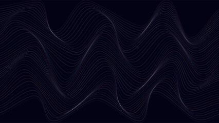 ABSTRACT WAVY LINES BLUE ORANGE PINK PURPLE FLAT PASTEL COLOR PATTERN ON DARK BACKGROUND. GOOD FOR POSTER, WALLPAPER, COVER, FRAME, FLYER, SOCIAL MEDIA, GREETING CARD