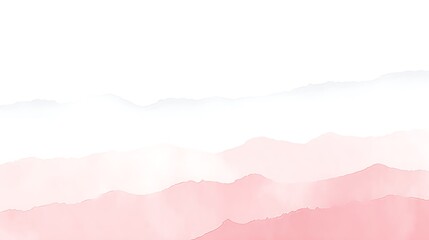 Watercolor mountains dreamy soft pink hues
