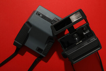 Retro cameras, shooting on retro cameras concept