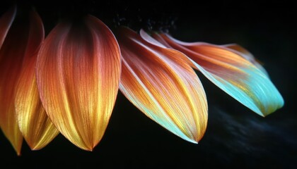 Close-up sunflower petals