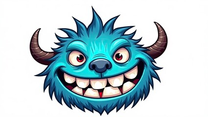 angry cartoon monster