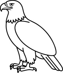 Eagle line art vector illustration