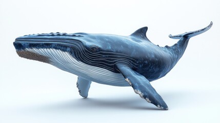 Fototapeta premium 3D rendering of a majestic whale