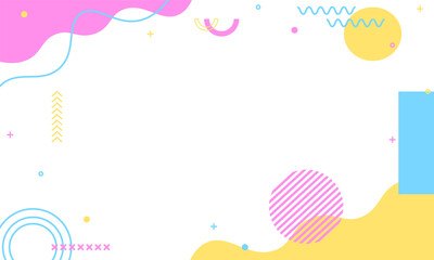 shape background colorful memphis design flat illustration