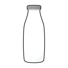 Milk bottle Vector illustration isolated on white background