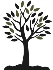 Tree silhouette vector design.