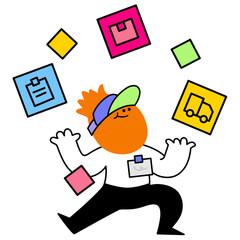 Ecommerce manager juggling tasks