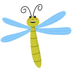 Dragonfly cartoon illustration 